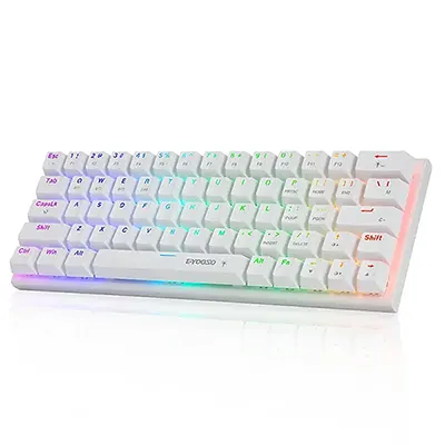 EYOOSO Z11RGB - Best Mechanical Gaming Keyboards 2023 Wireless for Gamers in Ergonomic design with Customizable RGB lighting modes one built-in battery equipped Hot-Swappable versatile gaming keyboard